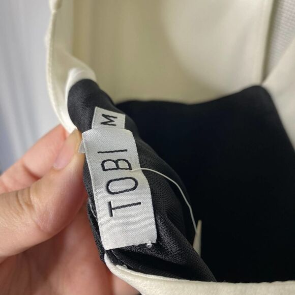 TOBI Sent With Love Color Block Sleeveless Cutout Bodycon Mini Dress Medium - Picture 7 of 13